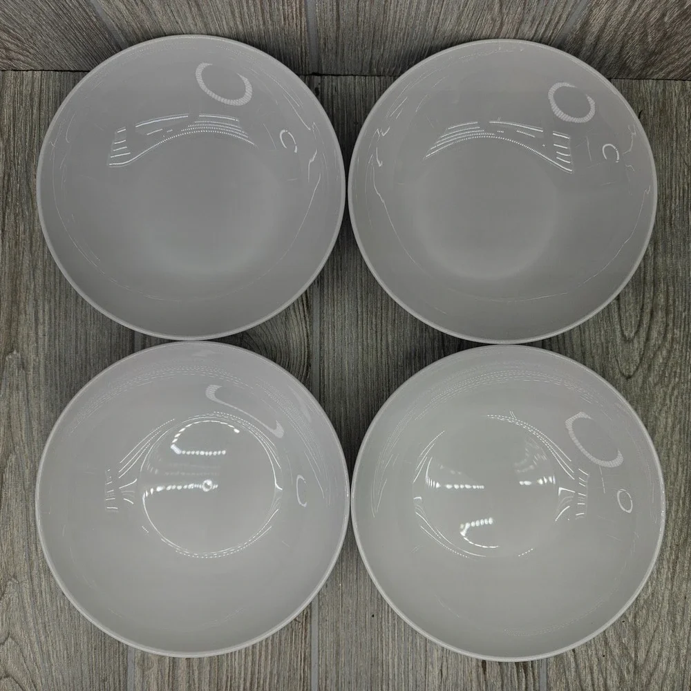 Centura by Corning Corelle White Coupe Discontinued Cereal Bowls Set of 4 MCM